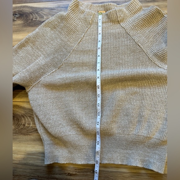 Free People Too Good Pullover Neutral Beige Extra Small Crewneck Pullover - Picture 6 of 10